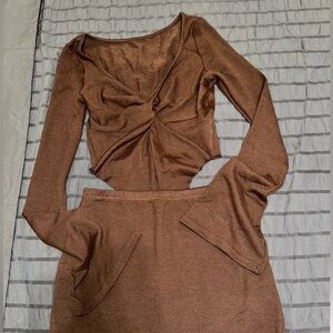 2 piece Set- Brown